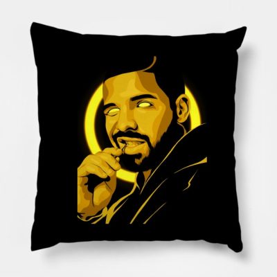 Drake Rapper Illustration Throw Pillow Official Drake Merch