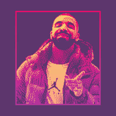Drake Hotline Bling Meme Dithered Tapestry Official Drake Merch