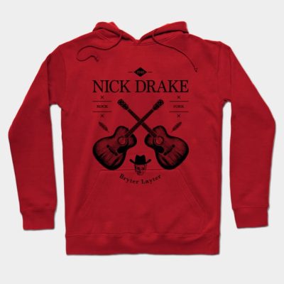 Nick Drake Acoustic Guitar Vintage Logo Hoodie Official Drake Merch