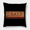 Aliska Text Red Gold Retro Drake Throw Pillow Official Drake Merch
