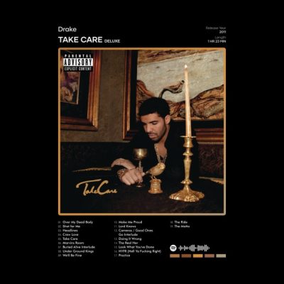 Drake Take Care Tracklist Album Tapestry Official Drake Merch