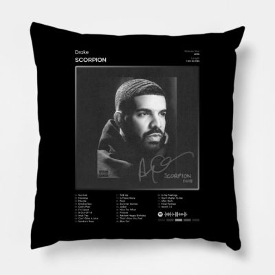 Drake Scorpion Tracklist Album Throw Pillow Official Drake Merch