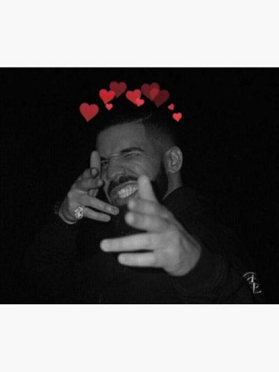 Drake The Rapper With Heart Crown Tapestry Official Drake Merch