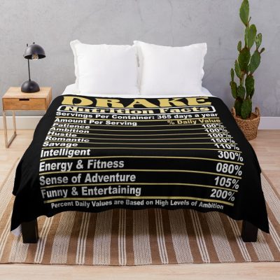 Drake Nutrition Facts Throw Blanket Official Drake Merch
