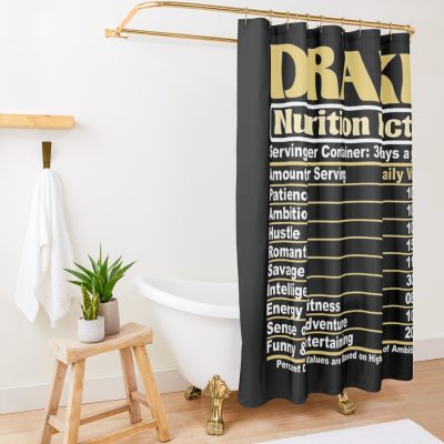 Drake Nutrition Facts Shower Curtain Official Drake Merch